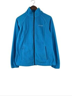 Columbia Jacket Womens‎ Large Blue Lightweight Benton Fleece Outdoor Zip Pockets